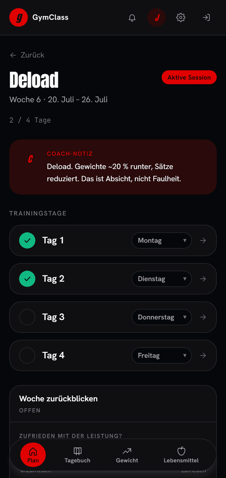 Athleten-Woche